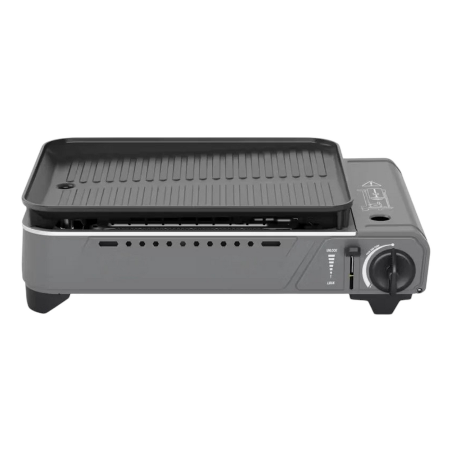 Single-Burner Portable Gas Bistro Grill with Non-Stick Ceramic Plate