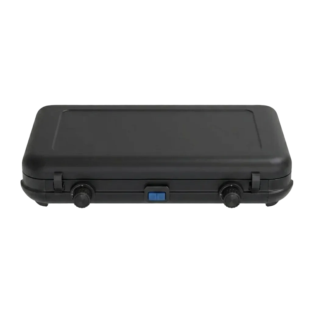 Dual-Burner Tabletop Gas Stove with Enhanced FlameShield Technology