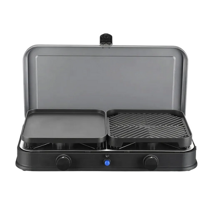Portable Dual-Burner Tabletop Gas Stove & Modular Grill System