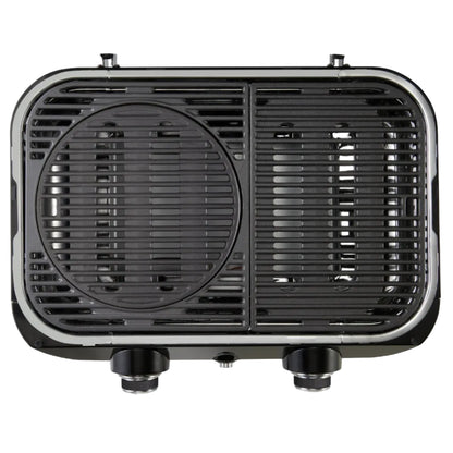 Dual-Burner Tabletop Gas Grill with Analog Thermometer and Blue Flame Burners