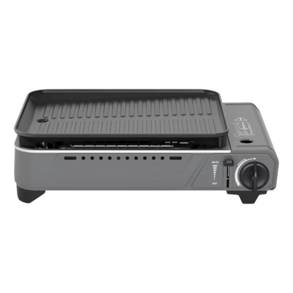 Single-Burner Portable Gas Bistro Grill with Non-Stick Ceramic Plate