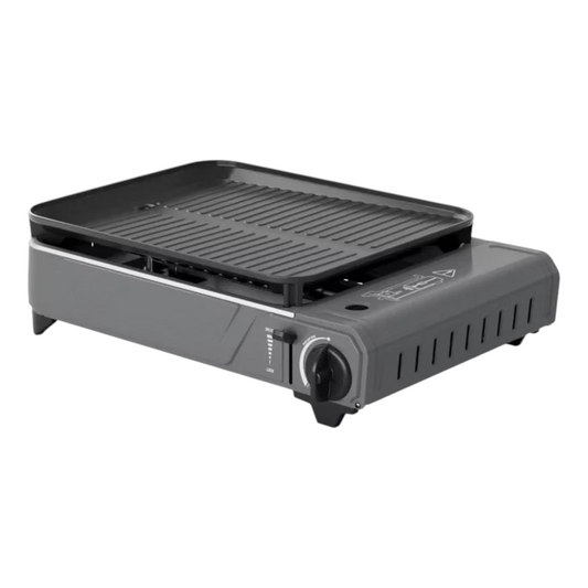 Single-Burner Portable Gas Bistro Grill with Non-Stick Ceramic Plate