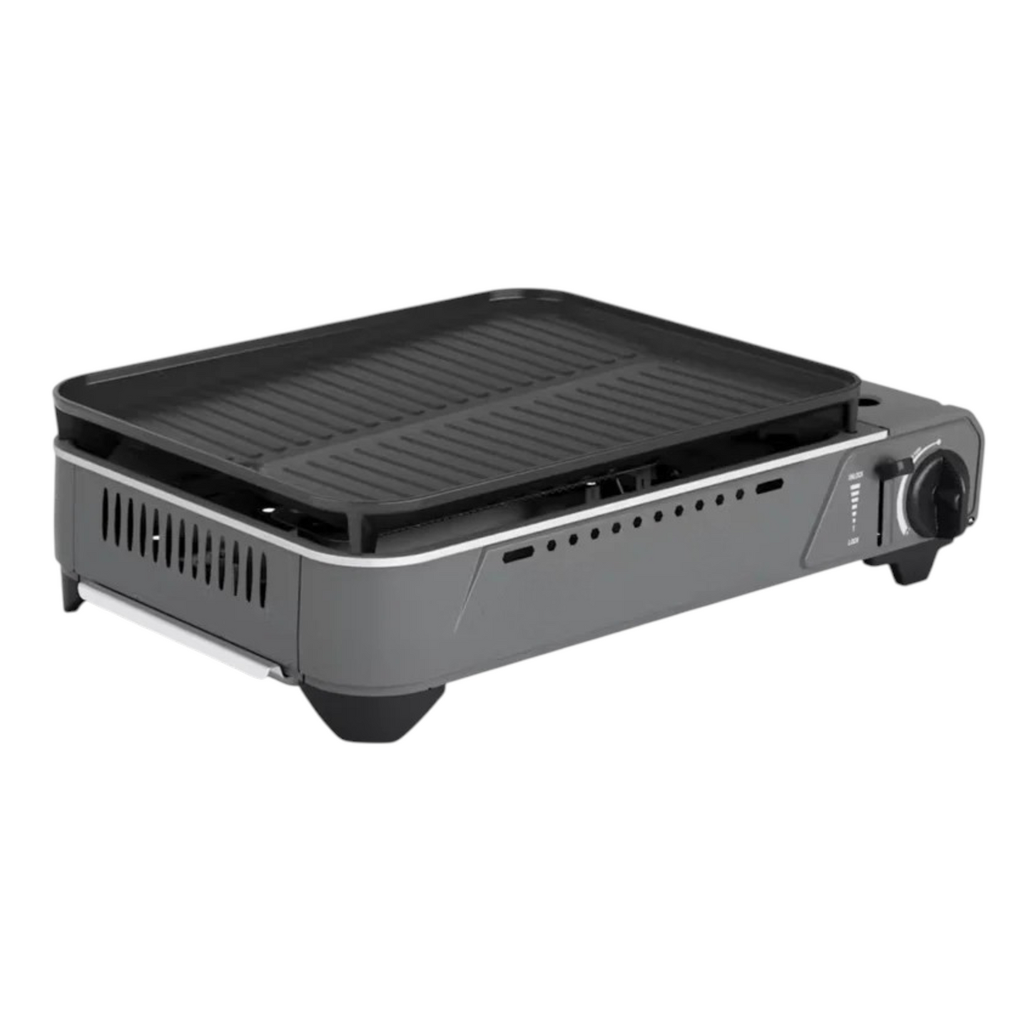 Single-Burner Portable Gas Bistro Grill with Non-Stick Ceramic Plate