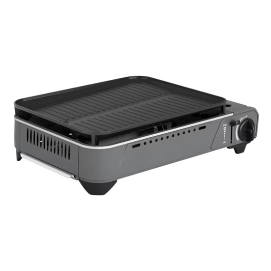 Single-Burner Portable Gas Bistro Grill with Non-Stick Ceramic Plate