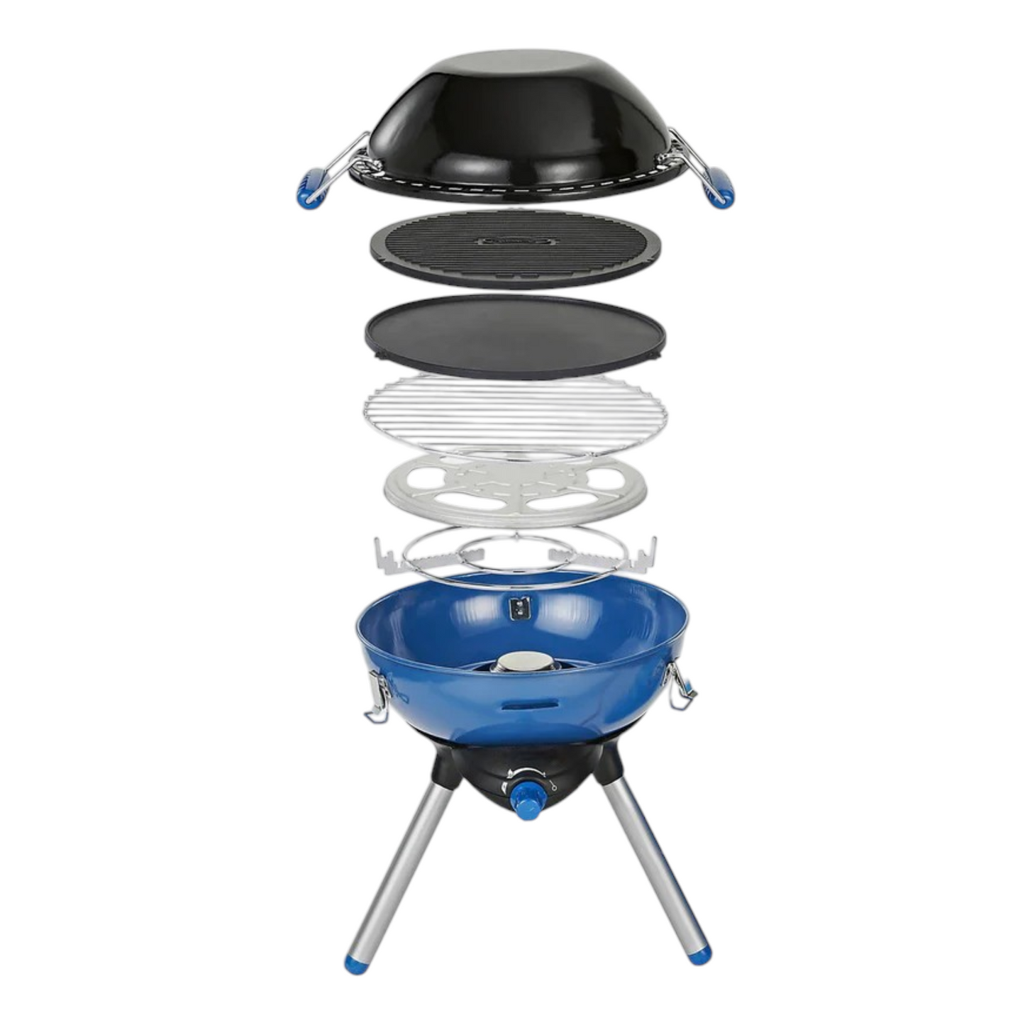 Multi-Functional Round Outdoor Gas Grill & Stove System with Cartridge Connection