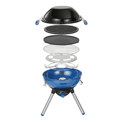 Multi-Functional Round Outdoor Gas Grill & Stove System with Cartridge Connection
