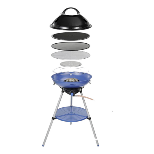Family-Sized Round Outdoor Gas Grill & High-Power Camp Stove Station