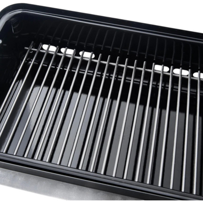 Portable Rectangle Charcoal BBQ Grill with Swivel Locking Legs