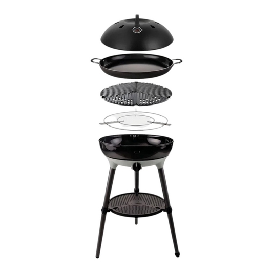 Free-Standing Outdoor Gas BBQ with Integrated Paella Pan System