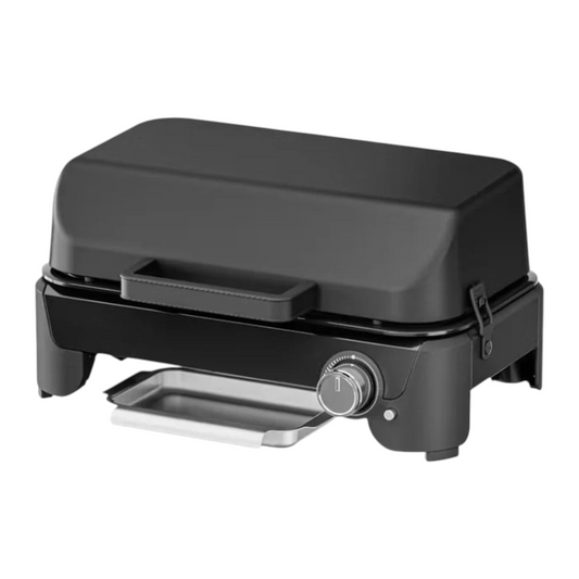 Compact Portable Gas Tabletop Grill with Non-Stick Cast Aluminum Plate