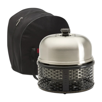 Compact Portable Charcoal BBQ Grill & Multi-Cook Oven System with Cool-Touch Base