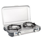 Dual-Burner Lightweight Camping Gas Stove with Integrated Piezo Ignition (CV Cartridge System)