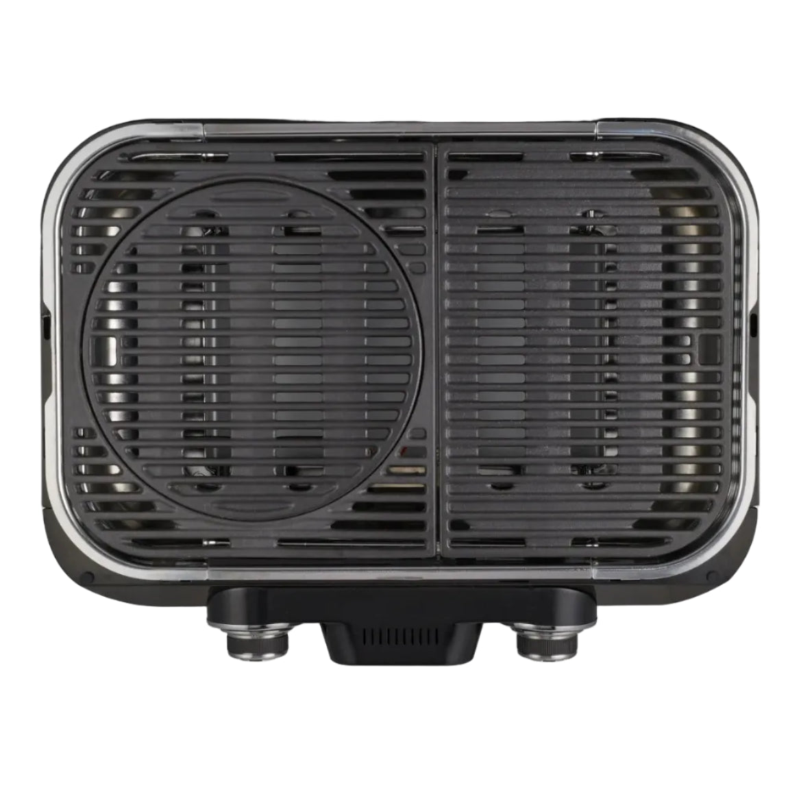 Dual-Burner Smart Tabletop Gas Grill with Digital Thermometer and Radiant Heating