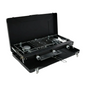 Portable Three-Burner Camp Stove with Integrated Grill