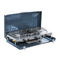Stainless Steel Portable Dual-Burner Stove with Infrared Bottom Grill