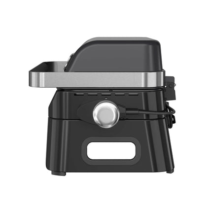 Ultra-Portable Single-Element Electric Tabletop Barbecue with Cast Iron Grate