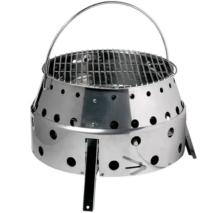 2-in-1 Heavy-Duty All-in-One Multi-Fuel BBQ Grill and Fire Pit