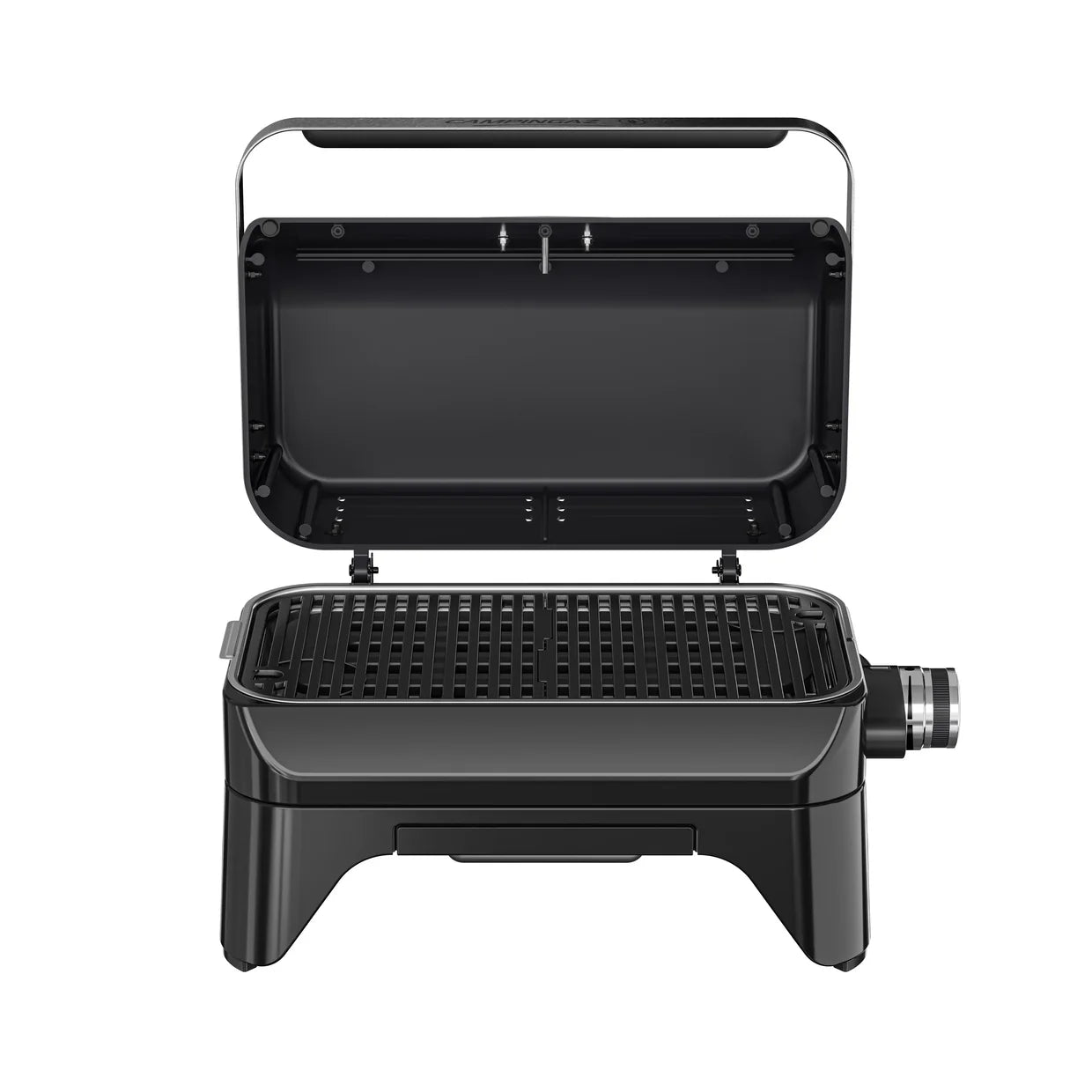 Ultra-Portable Single-Element Electric Tabletop Barbecue with Cast Iron Grate