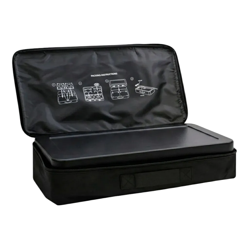 Compact Portable Dual-Burner Tabletop Gas Stove & Grill System with Piezo