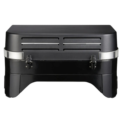 Dual-Burner Smart Tabletop Gas Grill with Digital Thermometer and Radiant Heating