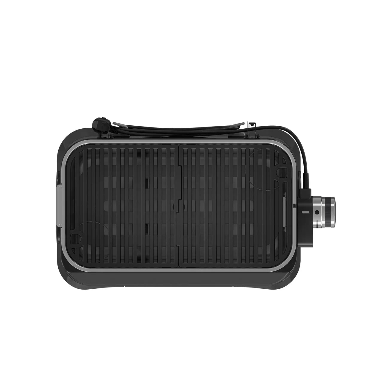 Ultra-Portable Single-Element Electric Tabletop Barbecue with Cast Iron Grate