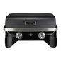Dual-Burner Tabletop Gas Grill with Analog Thermometer and Blue Flame Burners