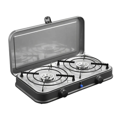 Portable Dual-Burner Tabletop Gas Stove & Modular Grill System