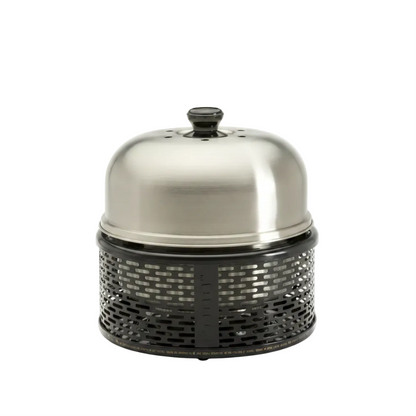Compact Portable Charcoal BBQ Grill & Multi-Cook Oven System with Cool-Touch Base